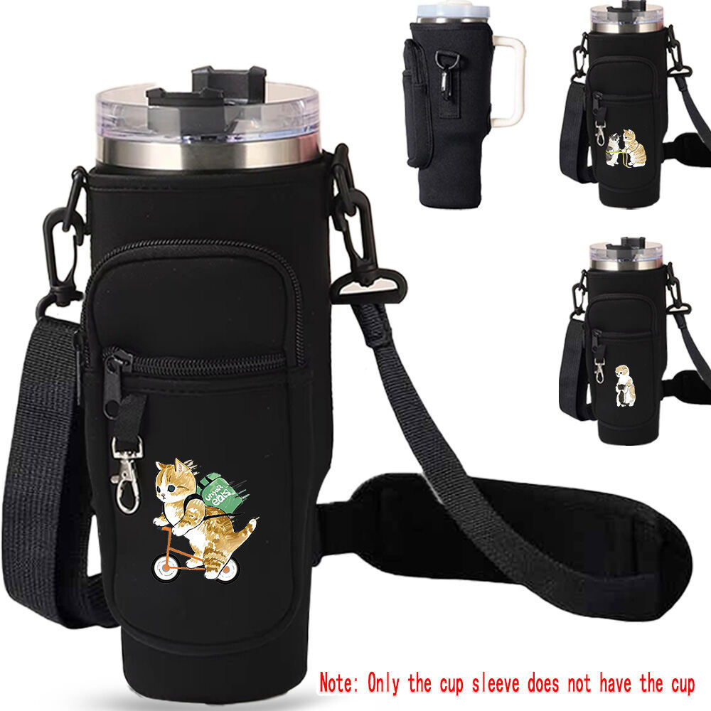 ยอดนิยม|เคสแก้ว หลายฟังก์ชัน ปลอกแก้วเก็บอุณหภูมิ สำหรับแก้ว1200ml ปลอกแก้วพกพา ปรับความยาวได้ กระเป๋าขวดน้ำ