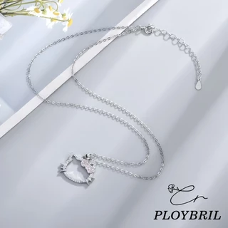 PLOYBRIL หวานน ่ ารัก Hello Kitty จี ้ สร ้ อยคอสําหรับสาว Thorns สร ้ อยคอเครื ่ องประดับของขวัญวาเลนไทน ์ X024
