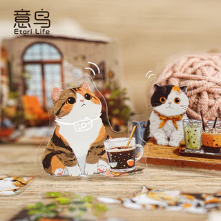 15 ชิ้น Kawaii แมวสติกเกอร์สําหรับ Journaling น่ารักหวานการ์ตูนโปร่งใส Collage Scrapbooking อุปกรณ์สติกเกอร์รูปลอกสําหรับ Junk Journal การ์ด DIY ศิลปะหัตถกรรม