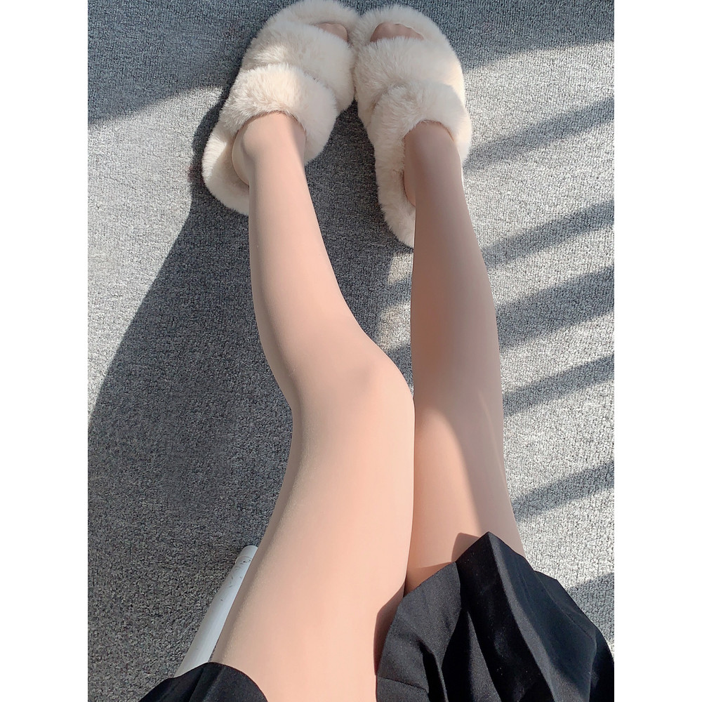 ถุงเท้า heattech heattech ผู้หญิง ถุงเท้าน้ำสีเนื้อหนาชิ้นเดียว