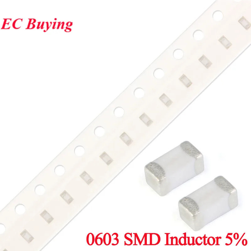 100 ชิ้น/ล็อต 0603 SMD Inductor 5% 100nH 82nH 68nH 39nH 33nH 27nH 22nH 18nH 15nH 12nH 8.2nH 3.3H 5.6