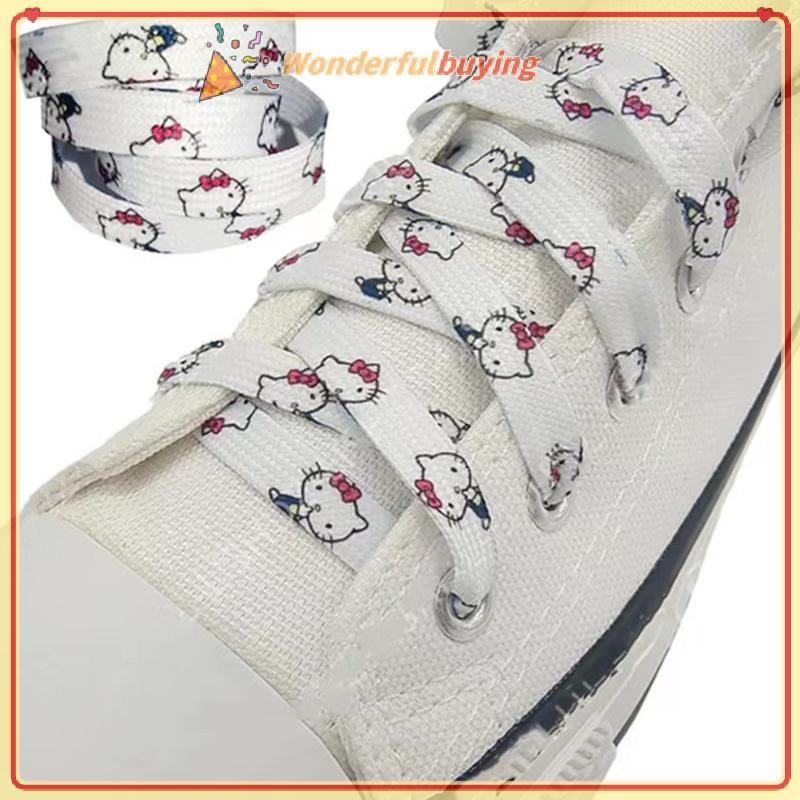 WBTH 2 ชิ้น Shoelaces การ์ตูนอบเชยแฟชั่นรองเท้าแบน Laces อุปกรณ์เสริมเชือกผูกรองเท้า 120 ซม.สาวของขวัญ Vary