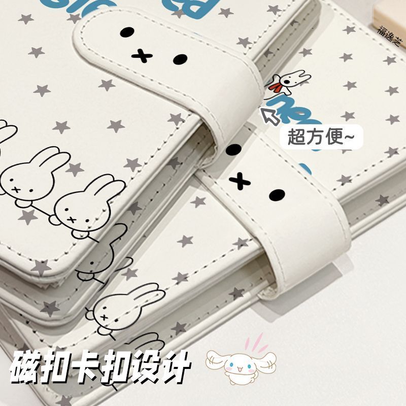 Miffy Magnetic NotebookKawaii หนัง PU A6 Binder Planner รูปที่ 5