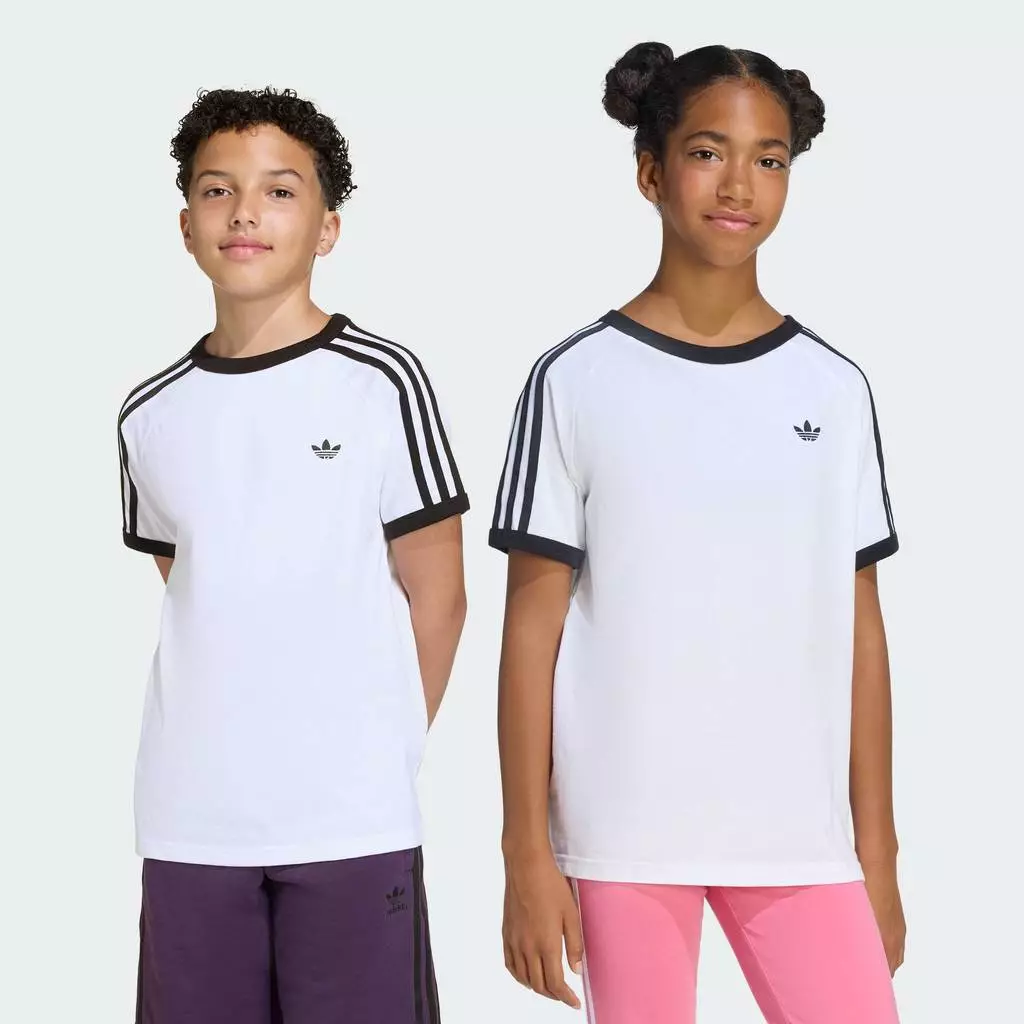 adidas ไลฟ์สไตล์ เสื้อยืด 3 STRIPES เด็ก สีขาว KE0920