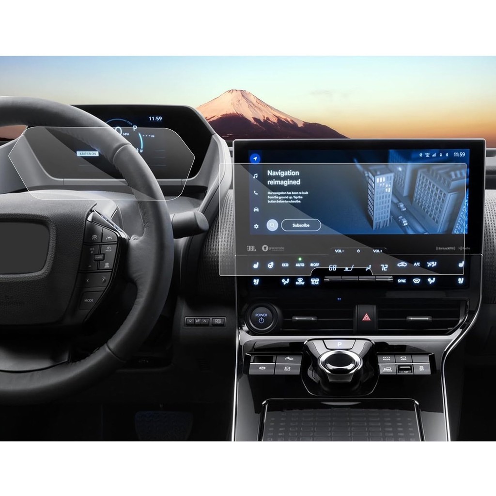 SXCY 4PCS สําหรับ 2025 Toyota bZ4X/Soltterra ป้องกันหน้าจอ [GPS + Dash] สําหรับ 2023-2025 Toyota bZ4