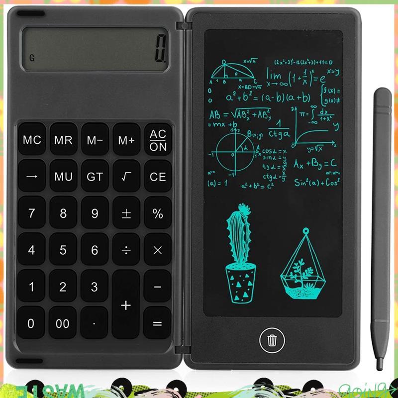 เครื่องคิดเลข Notepad 6 นิ้ว LCD การเขียนแท็บเล็ต Digital Drawing Pad พร้อมปากกาสไตลัสลบปุ่มล็อคฟังก