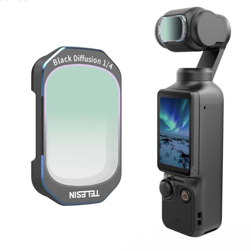 TELESIN Pocket 3 Magnetic Black Diffusion 1/4 Filter Dreamy Cinematic Mist เลนส์กรองสําหรับ DJI Osmo