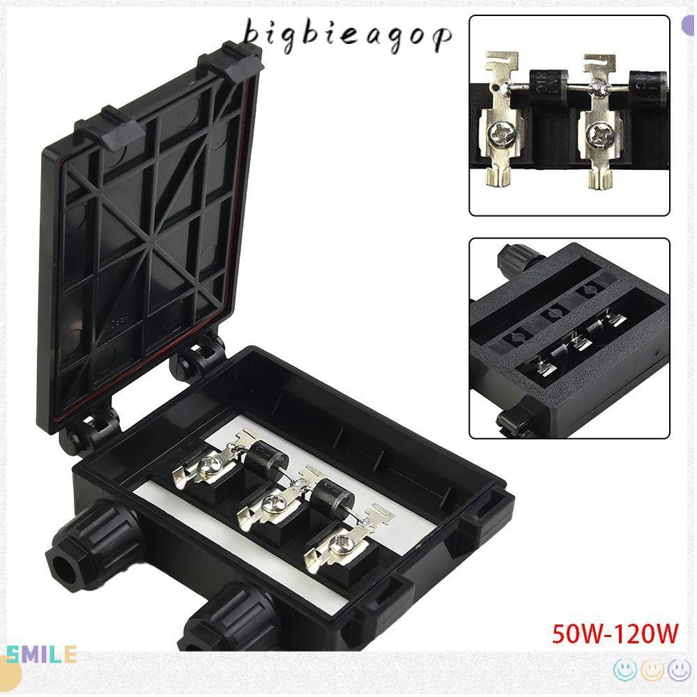 BIGBAEEP 1 ชิ้น PV โมดูลกล่อง, IP65 กันน้ํา 50W-120W 6A กล่องแยก, ทนทานสําหรับ 6.5A แผงสีดําเครื่องม