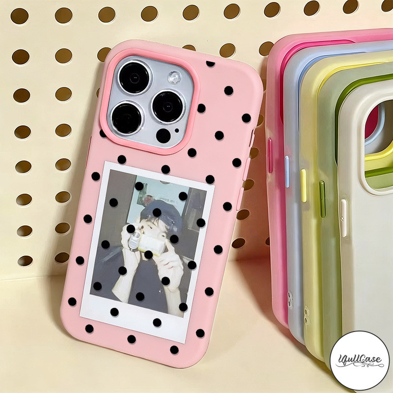 เคสไอโฟน15 สำหรับ IPhone 17 AIR 16 15 11 14 13 12 Pro Max 16 15 8 14 7 Plus X XR กรอบรูปแฟชั่นลายจุด เคสนิ่ม 2 in 1 ใหม่