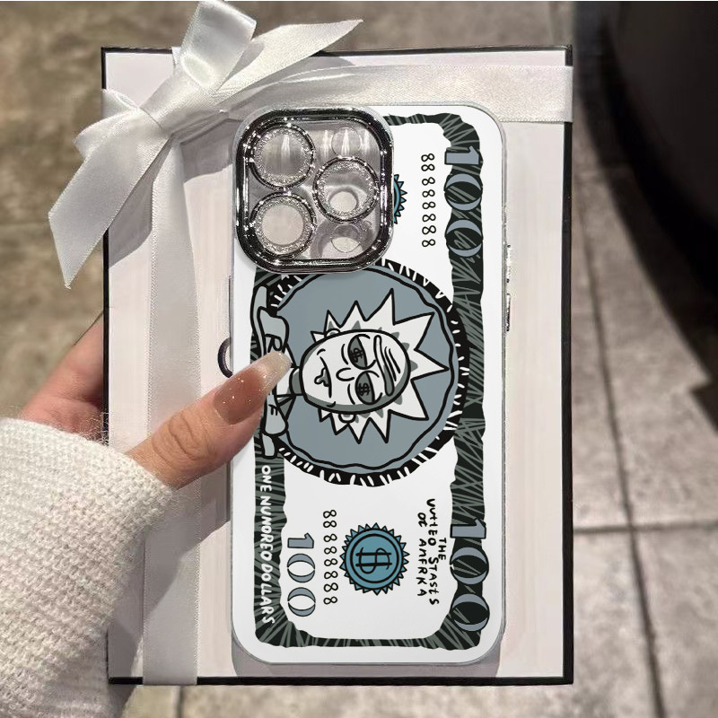 เคสไอโฟน 17 16 15 14 13 12 11 Pro Max Case Rick dollar style Compatible เคส iPhone 16PM,16Plus,X/XS,