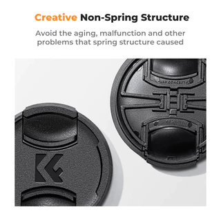 K&F Concept ฝาปิดเลนส์ 49/52/55/58/62/67/72/77/82/86/95 มม. Snap-on Center Pinch ฝาครอบเลนส์ด้านหน้า...