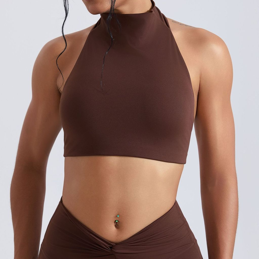 SHAMZU เสื้อกั๊กโยคะเปลือยคอสูง มาพร้อมแผ่นรองหน้าอก ให้คุณสวมใส่ได้อย่างสบายขณะออกกำลังกาย - รูปที่ 5