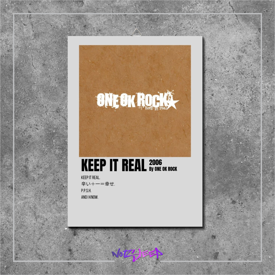 Keep It Real Music band อัลบั้มโปสเตอร์โดย ONE OK ROCK mdf Wood Poster