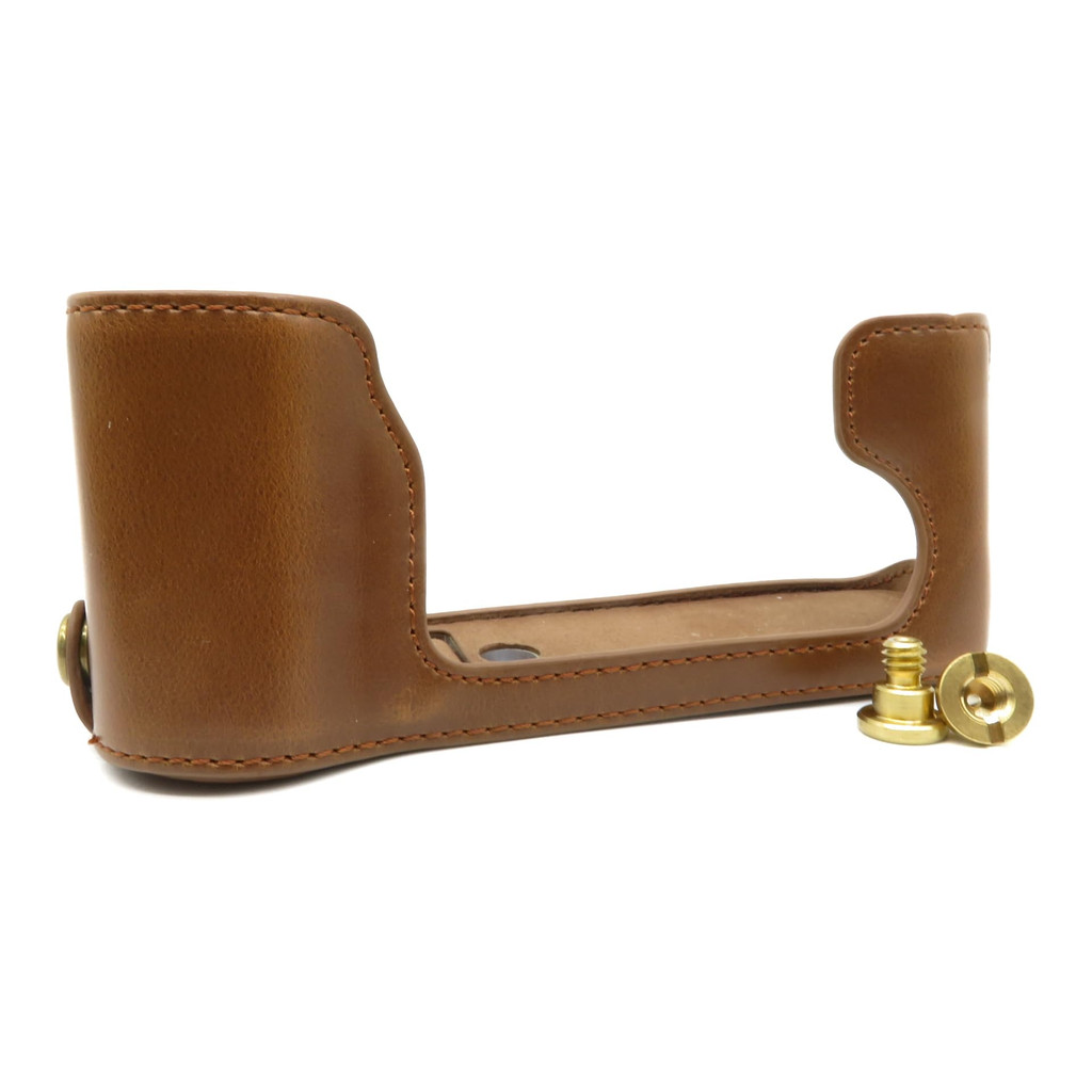 【โนแบรนด์】 เคสหนังเทียม สกรูติดตั้ง 2 ตัว ・ X-E2 X-E2S X-E1 = ฟูจิฟิล์ม ฟูจิ XE2 XE2s XE1 เข้ากันได้