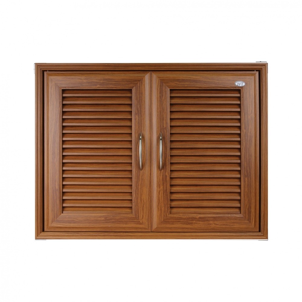 GlobalHouse WT บานซิงค์คู่ 85x65CM. WT-777 สีไม้สัก สินค้าของแท้คุณภาพดี