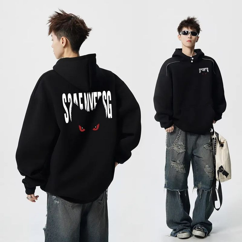 เสื้อกันหนาวมีฮู้ด Suikone ไซส์ใหญ่ สไตล์.unisex สำหรับทั้งผู้ชายและผู้หญิง