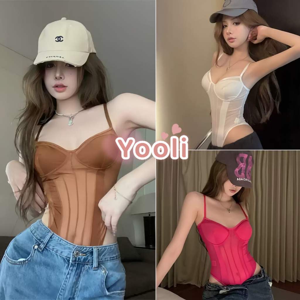 ชุดบอดี้สูท เสริมฟองน้ำ ลายลูกไม้ สีพื้น สไตล์ฝรั่งเศสสุดเซ็กซี่ เสื้อผ้าผู้หญิง