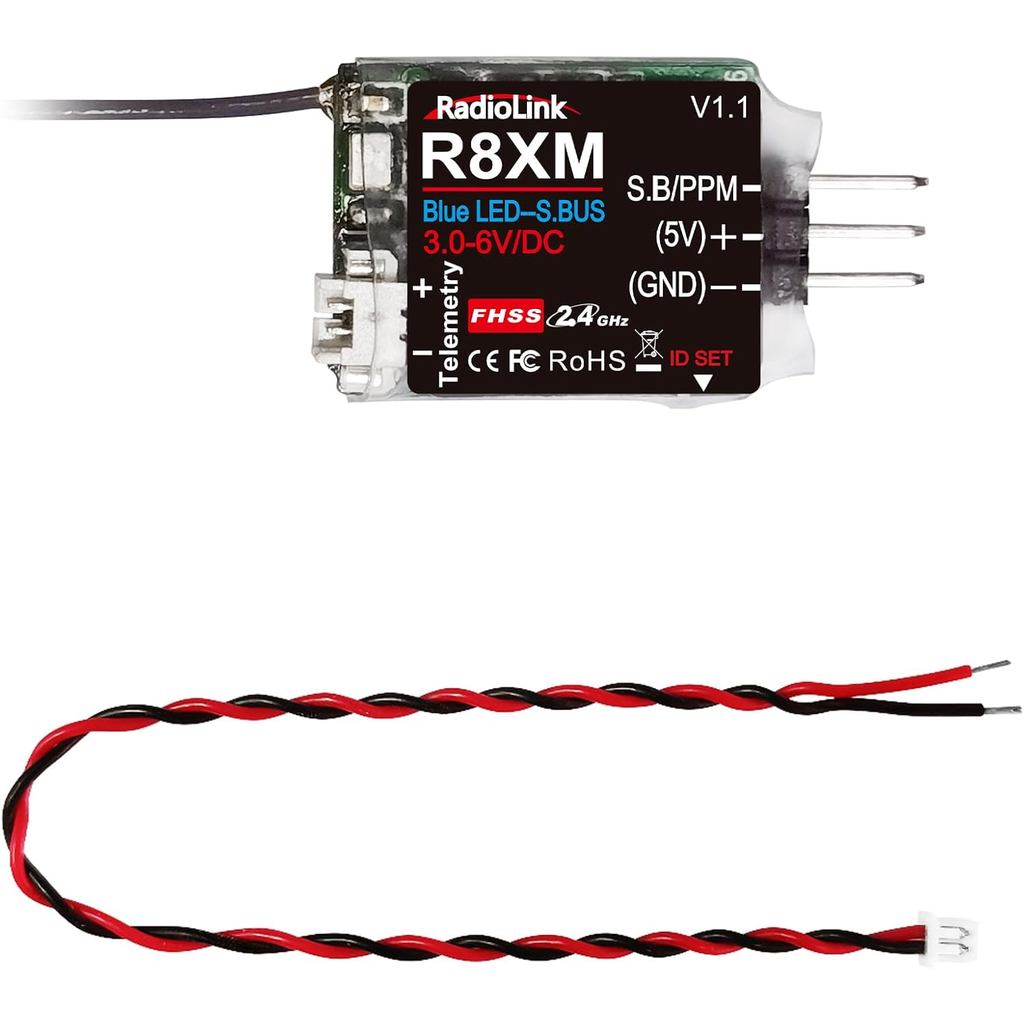 Radiolink R8XM 8 Channels 2.4GHz RC Receiver SBUS/PPM Voltage Telemetry Long Range Control RX for Ai