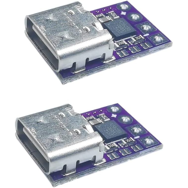 Delinx 2PCs USB-C Type-C PD Trigger Module Supports PD 2.0 3.0 Output DC 5, 9, 12, 15, 20 Volts 100W
