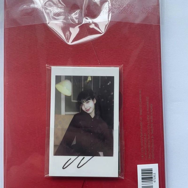 สต็อกพร้อม Pink LISA Polaroid Brand New Only Open the First Batch of Special Gift Photo Card Set Chr