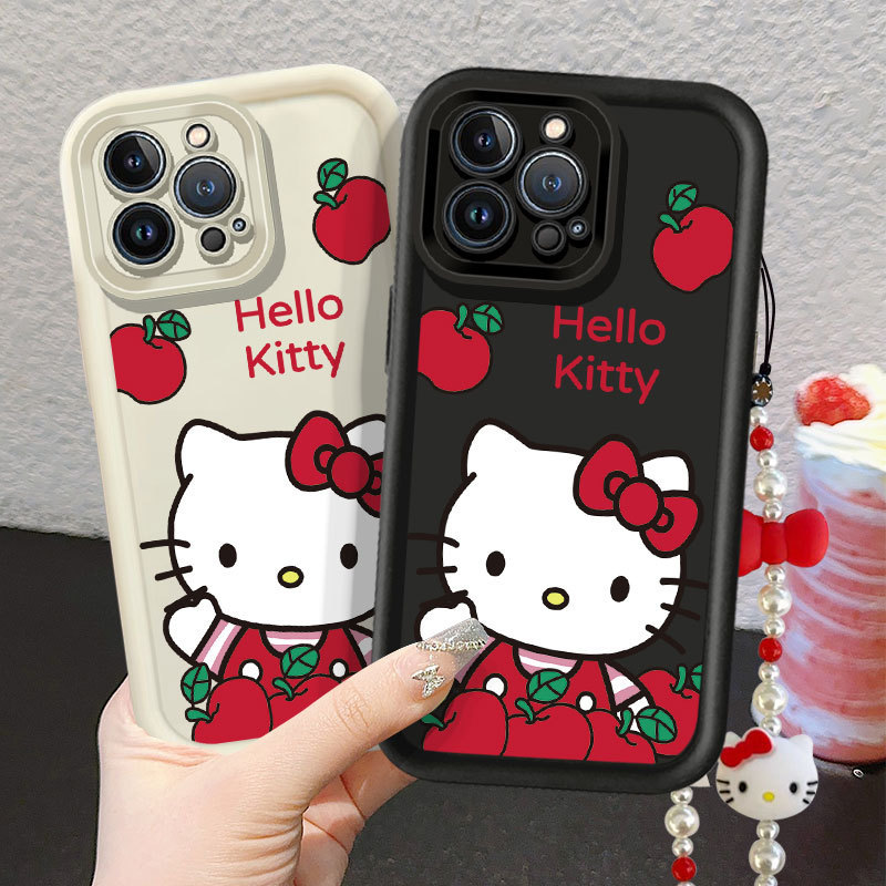 Hello Kitty Bow สร้อยข้อมือกันกระแทกสําหรับ OPPO A3 PRO A94 A93 A5S A57 A77 A7 A12S Realme C20 C11 C