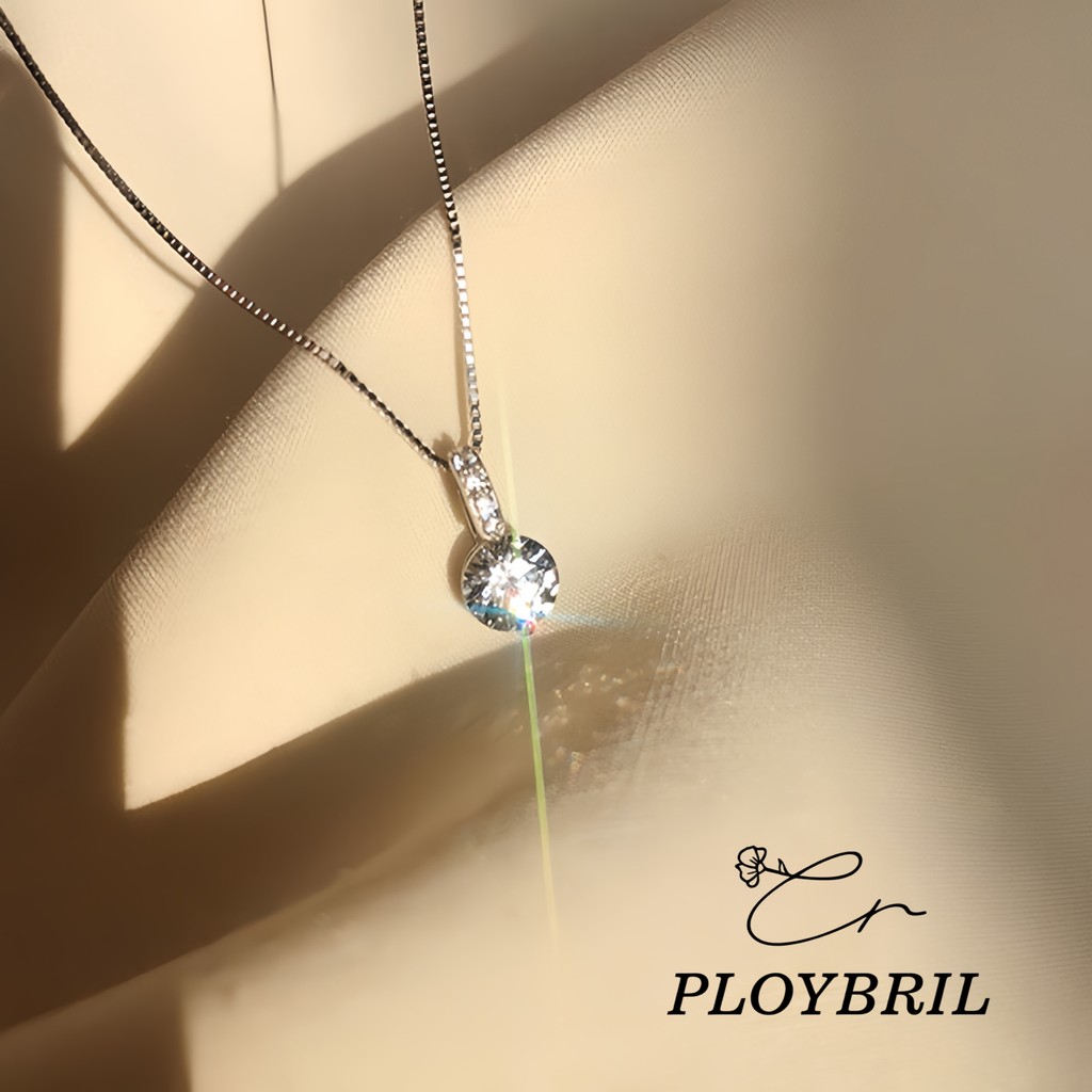 PLOYBRIL✨สร้อยคอเงิน Classy Key สร้อยคอเงินแท้925 จี้เพชร สไตล์เกาหลี สร้อยคอแฟชั่น สร้อยเพชร X025