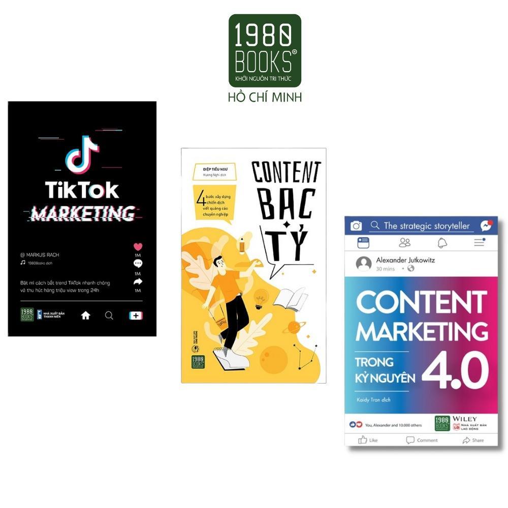 หนังสือ - Combo Tiktok Marketing + Billion Dollar Content + Content Marketing in the 4.0 Era - 1980 