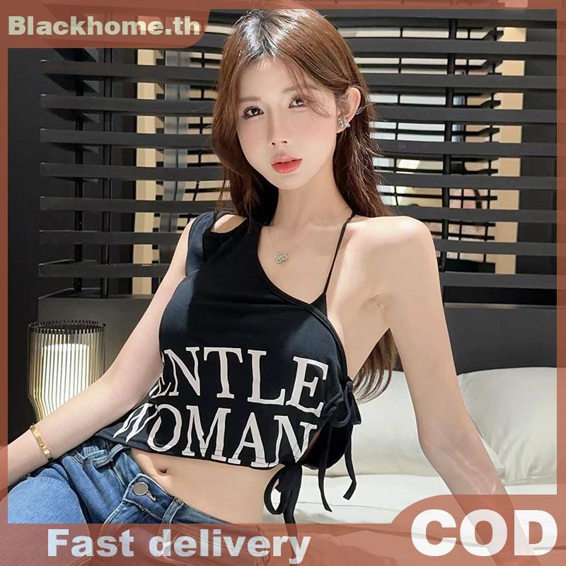 Camisole สายคล้องหลังสำหรับผู้หญิง สไตล์สตรีทแวร์ เซ็กซี่ พิมพ์ลายไม่สม่ำเสมอ แขนกุดแบบSlim-fit - รูปที่ 6