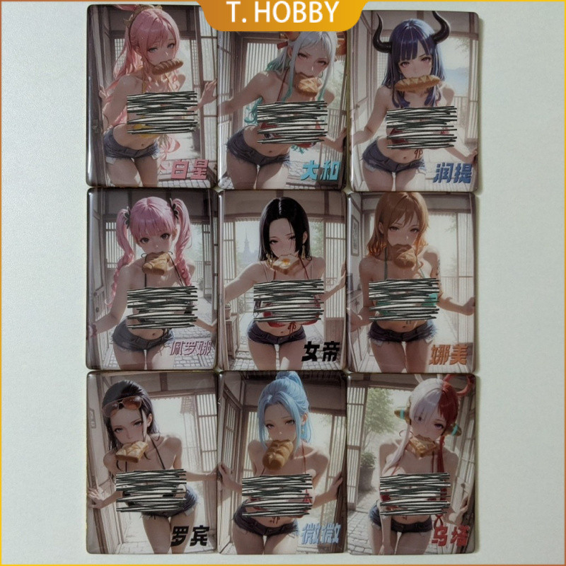 Goddess Club 3 Bombs One Piece Card Set 9 ชิ้น Epoxy One Piece Card One Piece Card Collection Card