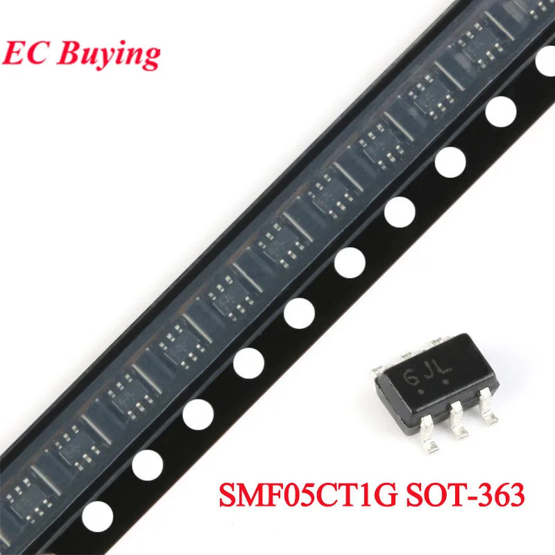 10 ชิ้น/5 ชิ้น SMF05CT1G SC70-6 SMF05 SMF05C SOT-363 SOT 6JL 6J 5V/Unidirectional 5 ช่อง SMD TVS ไดโ