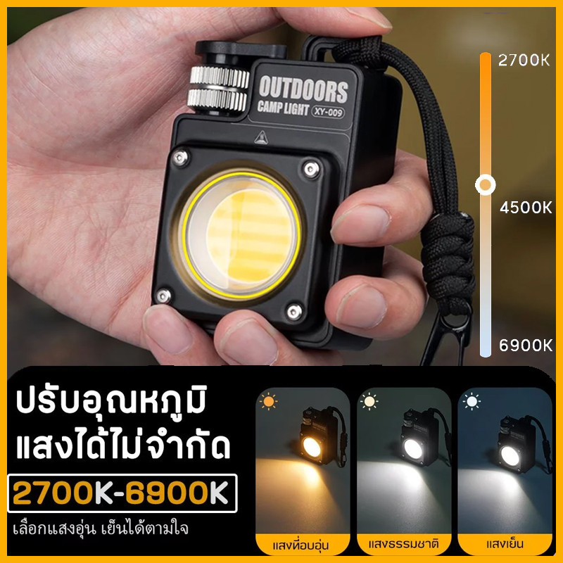 ไฟฉาย COB 3500LM ชาร์จ Type-C ปรับแสงได้ 5 โหมด พร้อมแม่เหล็ก แขวนได้ กันน้ำ IPX4 เหมาะกับทุกสถานการณ์