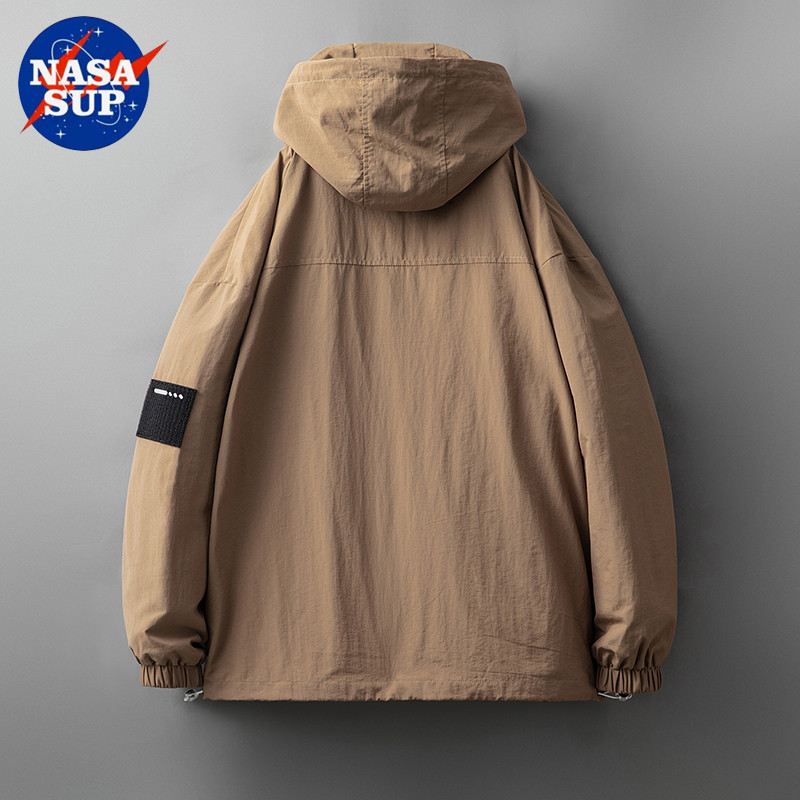 NASA Co-Branded Mountain Series Street Wear Retro Overalls Jacket Mens Spring Autumn Jacket Waterpro