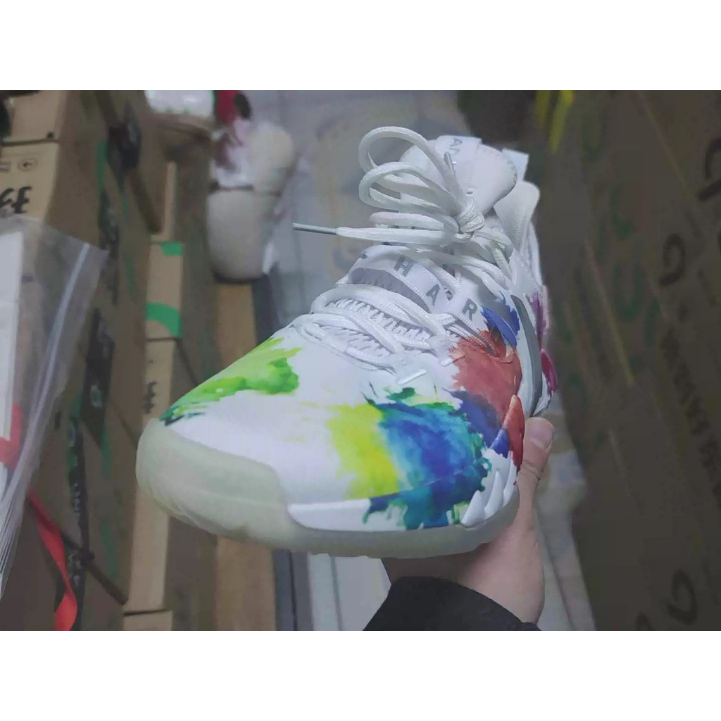 Anta GH2 Hayward 2nd Generation เสื้อแจ็คเก็ตเบาะขนาดเล็กสีขาวสีสันการจับคู่รองเท้าบาสเก็ตบอลผู้ชาย 