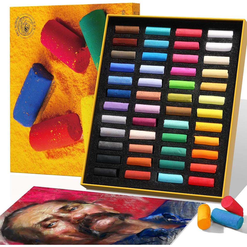 Paul Rubens Soft Pastel Set (48 สี) - เม็ดสีละเอียดด้วยจังหวะเรียบ & พลังสีที่แข็งแกร่ง - Vibrant Chalk Pastels สําหรับการวาดภาพ ผสมผสานและชั้น