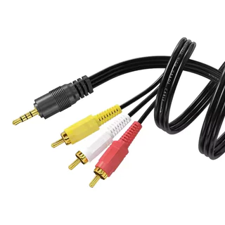 สายRCA สาย AV เข้า 3 ออก 3 สายสัญญาณภาพและเสียง 3.5 มม. ขนาด 1.5เมตร /3เมตร/5เมตร