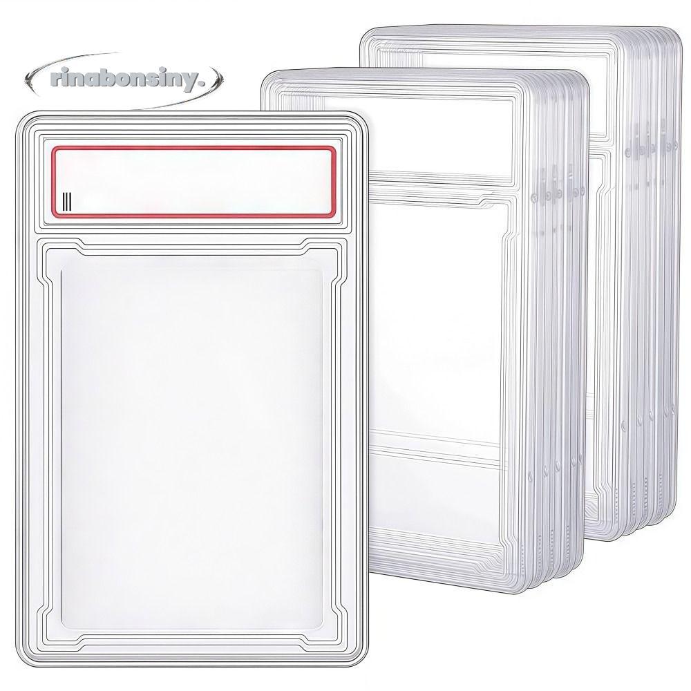 RINABONSINY PSA Graded Card, ป้องกันรังสียูวีที่ทนทาน 35PT กล่องการ์ดสะสม, คุณภาพสูงที่ถอดออกได้โปร่งใสทนทาน Trading Card กล่องป้องกันจอแสดงผล