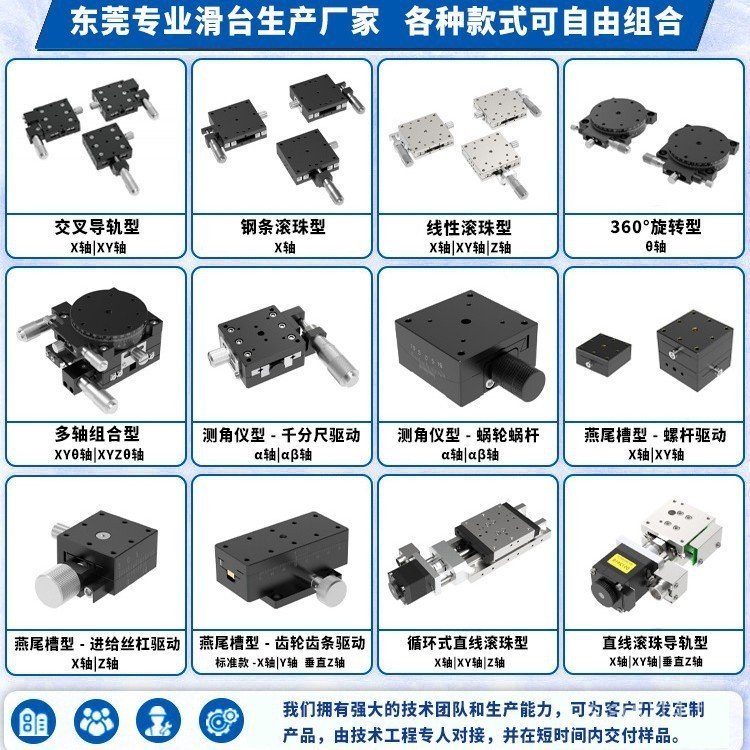 แพลตฟอร์มแนวตั้งเลื่อนแพลตฟอร์มความแม่นยําสูงคู่มือออปติคอลยก Displacement X-Axis Precision Platform