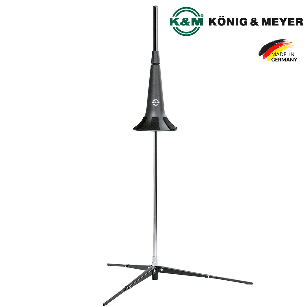 K&M® ขาตั้งทรอมโบน (Trom Bone Stand) แบบฐาน 3 ขา ปรับระดับความสูงได้ 58.2 – 88.5 ซม. พับเก็บในลำโพงไ