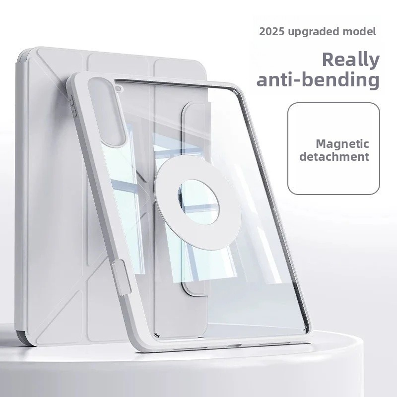 720° หมุนอะคริลิคใส ฝาครอบแม่เหล็ก 360° ถอดได้ สําหรับ Xiaomi Poco Pad X1 11.2 นิ้ว 2025, Mi Pad 7 Pro, Mi Pad 8/8 Pro 11.2, Mi Mini 8.8 นิ้ว