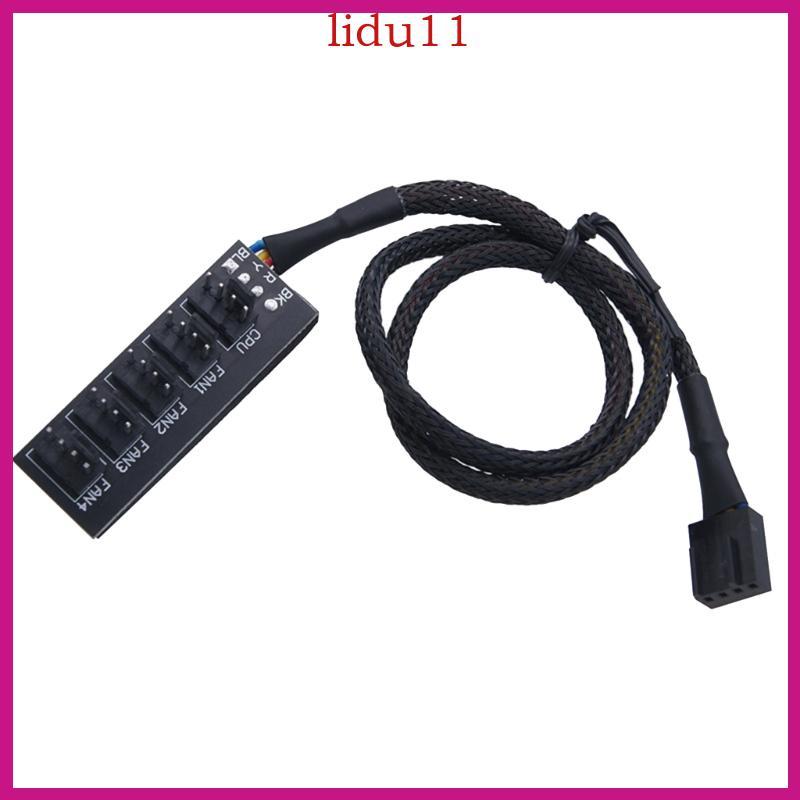 LID 5 Way PWM Fan Adapter 5 พอร์ต 4Pin PWM PC พัดลมระบายความร้อน Controller กระจายพลังงาน