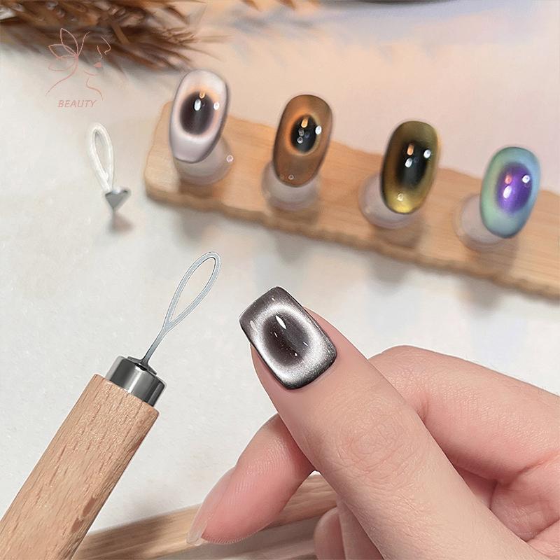 [maybeauty] Hole Eye Design Magnetic Nail Art Tool สําหรับ Hollow Eye Olive-Shaped Magnetic Auxiliary Tool DIY Salon Nails {TH}