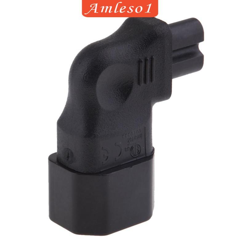 [Amleso1] Universal IEC C14 Male to C7 Female Converter Adapter PDU Power Lead Angled