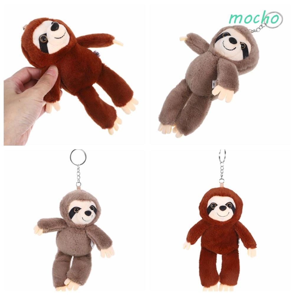 MOCHO ตุ๊กตา Sloth พวงกุญแจ, ตุ๊กตานุ่มตุ๊กตาสัตว์ Sloth จี้ขนาดเล็ก, ของเล่นเด็กกระเป๋า Charm Big E