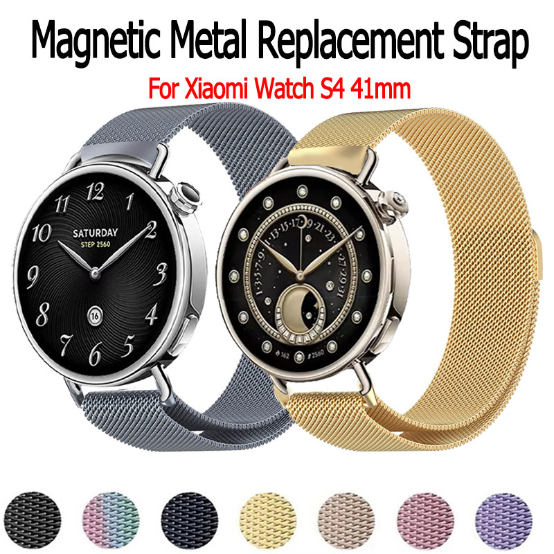 สาย สำหรับ xiaomi Watch S4 41mm สายนาฬิกาข้อมือ สเตนเลส สำหรับ สำหรับ xiaomi Watch S4 41mm นาฬิกาอัฉ