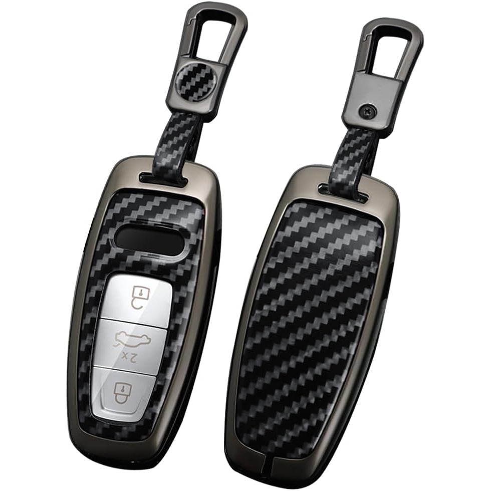 Ontto Key Protector ใช้งานร่วมกับ Audi 2018-up โลหะ Key Fob สําหรับ A3 A6 A7 A8 A8L E-Tron Q7 Q8 RS6