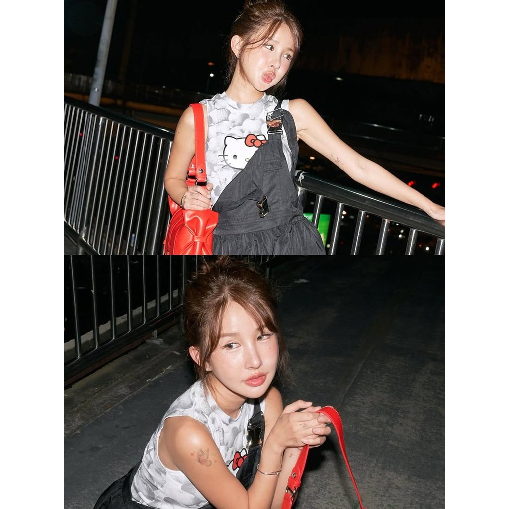 [Pomelo] Pomelo. ♥ Hello Kitty เสื้อแขนกุดพิมพ์ลายแอปเปิ้ล / Pomelo. ♥ Hello Kitty Apple Print Tank 