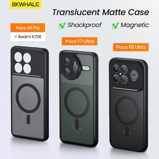 BKWHALE เคสโทรศัพท์แม่เหล็กสําหรับ Xiaomi Mi Poco F8 F7 Ultra X8 X7 X6 Pro F6 Pro M6 Plus M7 M8 Pro C85 C75 C71 15T 14T 13T 15 17 17T Pro Max โปร่งแสงปกหลัง