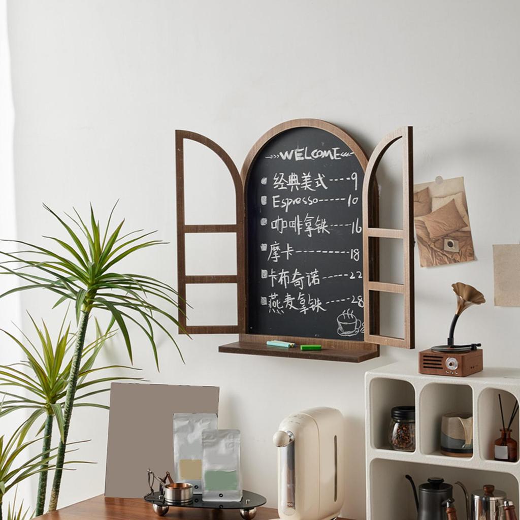 lszcx6ล ติดผนังตกแต่งกระดานดําสีน้ําตาลสําหรับกาแฟร้านอาหา