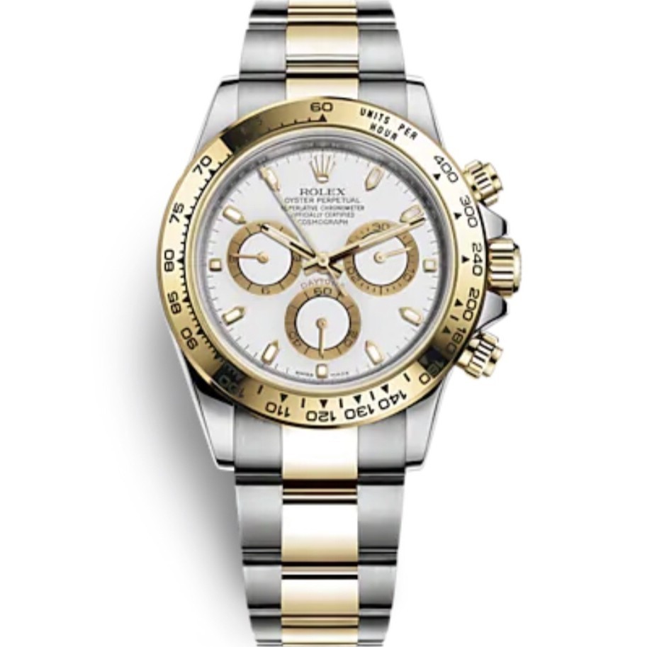 Rolex Rolex Rolex Rolex Rolex Ganditona116503แผ่นสีขาว 40 มม. เส้นผ่านศูนย์กลางนาฬิกากลไกอัตโนมัตินา