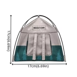 SYLV เต็นท์ตุ๊กตาขนาดเล็ก, 1:12 Scale Mini Camping เต็นท์รุ่น,ของเล่นผ้าจําลอง Dollhouse Miniature Dollhouse เครื่องประดับ